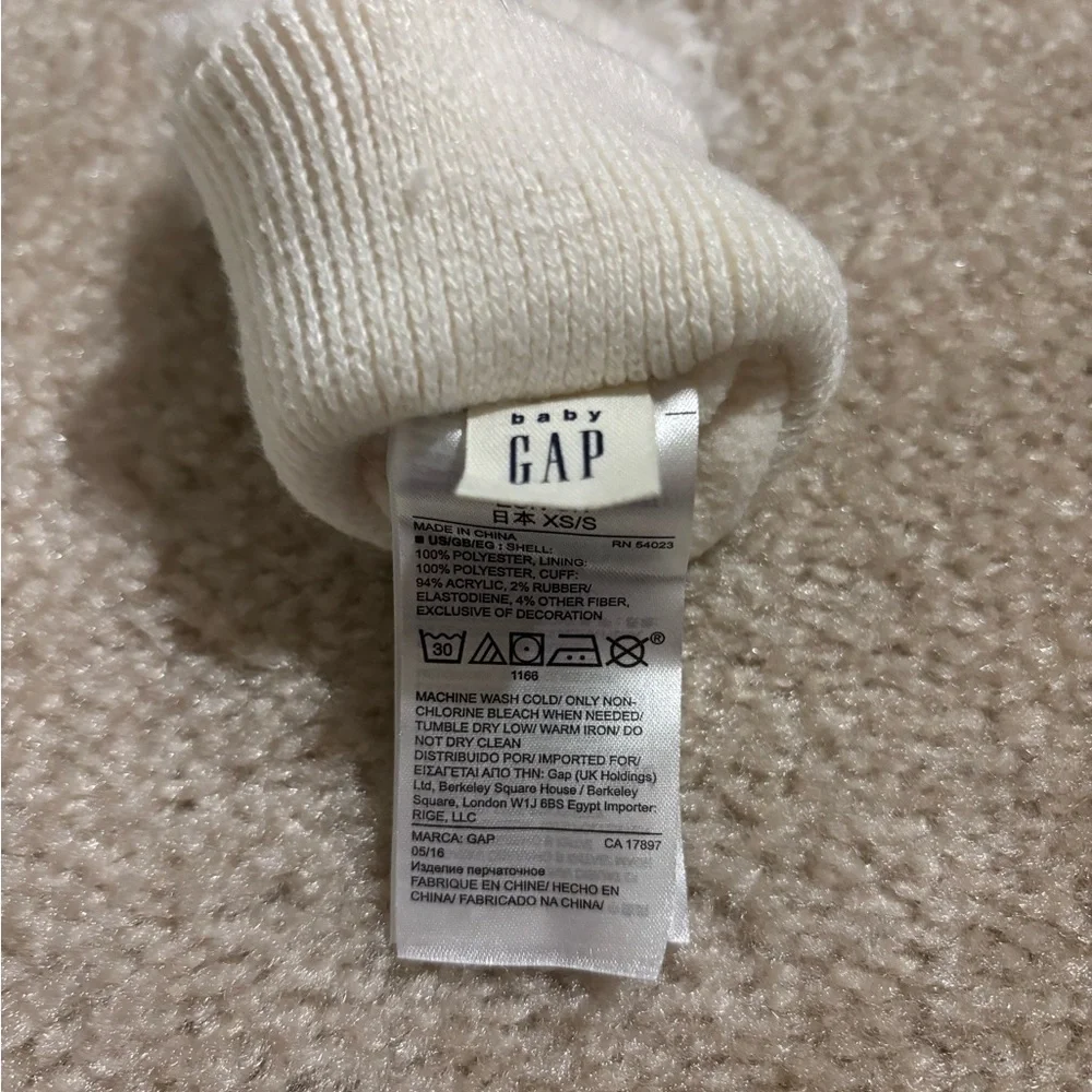 GAP Baby LOT Cream Fleece Hoodie and Onesie